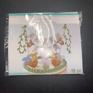 New NWT Celebrate It Hello Baby Cake Topper Set Baby Shower 16 Piece
